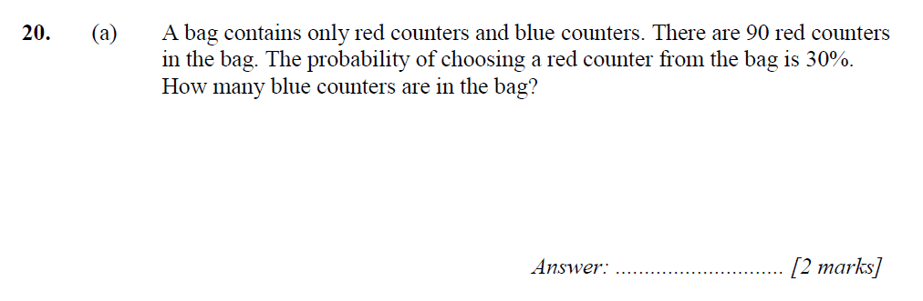 Question 30 - Merchant Taylors School 11 Plus Maths Specimen Paper 2
