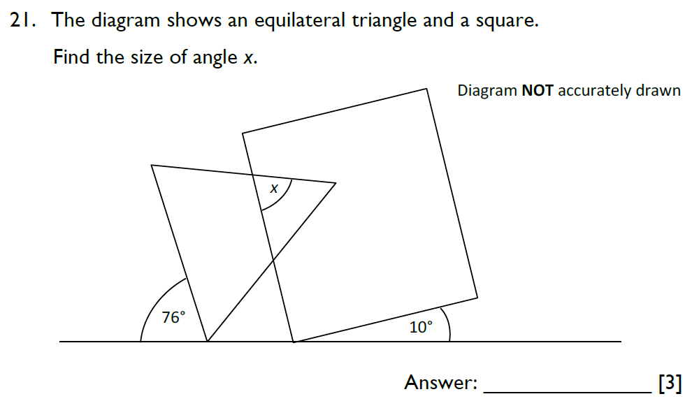 Question 43 Emanuel School - 13 Plus Maths Entrance Exam