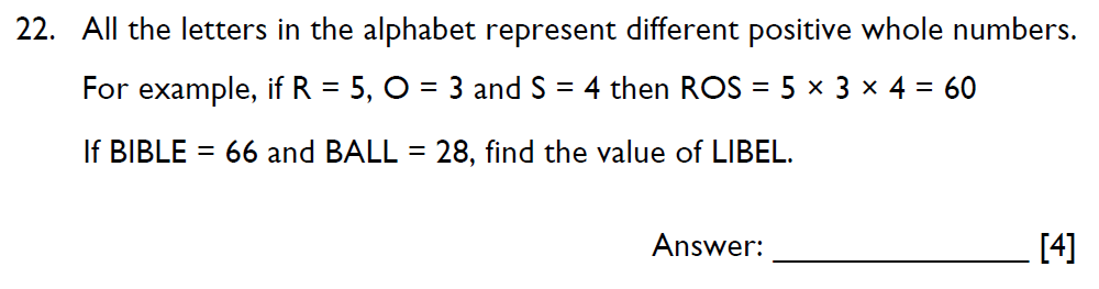 Question 44 Emanuel School - 13 Plus Maths Entrance Exam