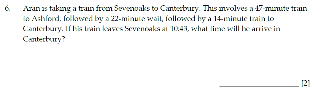 Question 11 - Sevenoaks School Year 7 Entrance Exam 2023