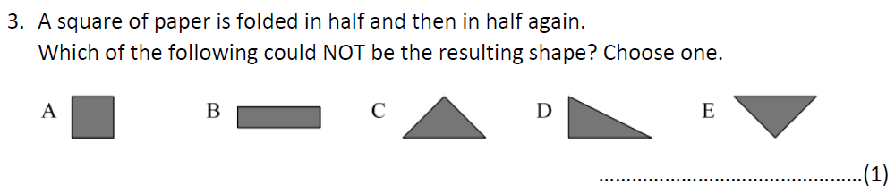 Question 03 - Bancroft's School 11 Plus Maths Entrance Paper 2024