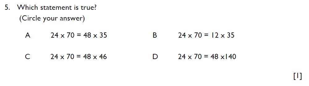 Question 07 Aldenham School 11 Plus Maths Sample Paper 2023