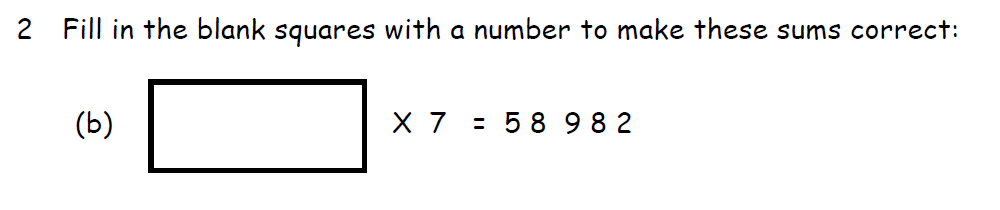 Question 08 Downside School 11 Plus Exam Maths Specimen B 2020