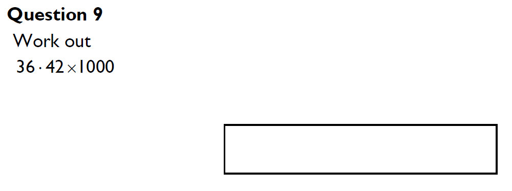 Question 09 King's High Warwick 11 Plus Maths Entrance Exam Paper