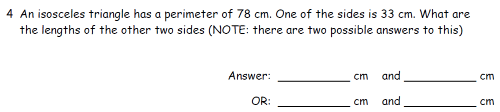 Question 11 - Downside School 11 Plus Exam Maths Specimen B 2021