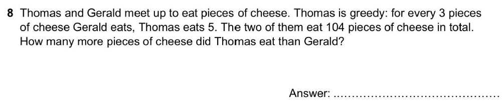 Question 13 - North London Collegiate School 11+ Exam Maths Paper 2020