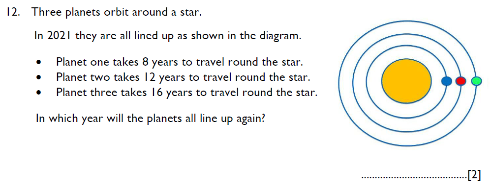 Question 16 Aldenham School 11 Plus Maths Sample Paper 2023