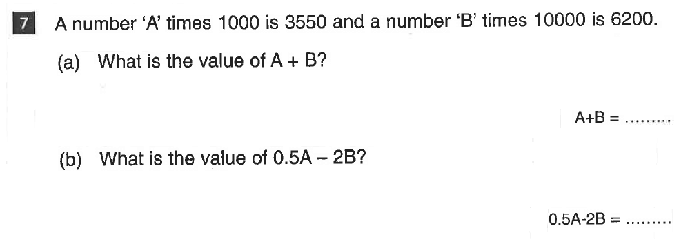Question 16 CSSE Maths 2019 Entry Paper
