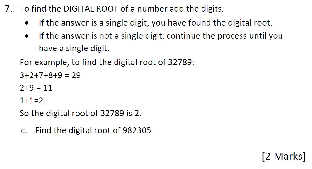 Question 17 The Grammar School at Leeds 11 Pus Maths Entrance Paper 2021