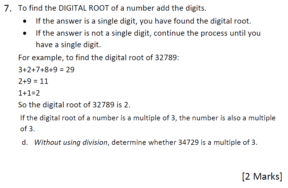 Question 18 The Grammar School at Leeds 11 Pus Maths Entrance Paper 2021