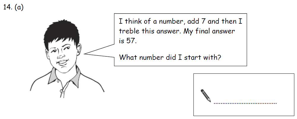 Question 19 - Bradford Grammar 11 Plus Maths Specimen Paper