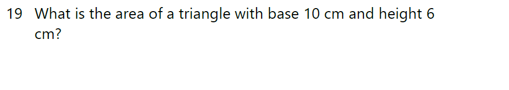 Question 19 Haileybury 11 Plus Maths Sample Assessment 3
