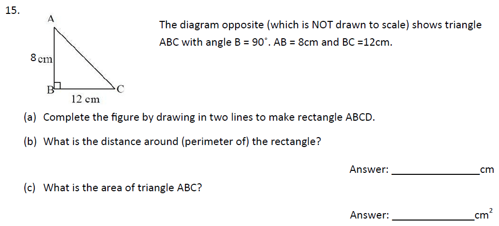 Question 19 - Perse School Year 7 Entrance Exam 2023 Sample Maths Paper 1