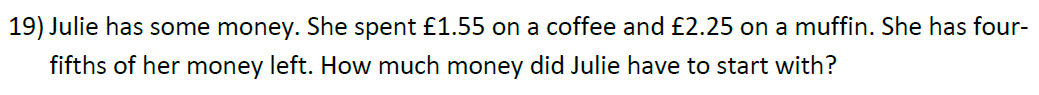 Question 19 - Surbiton High School 11 Plus Maths Entrance Questions
