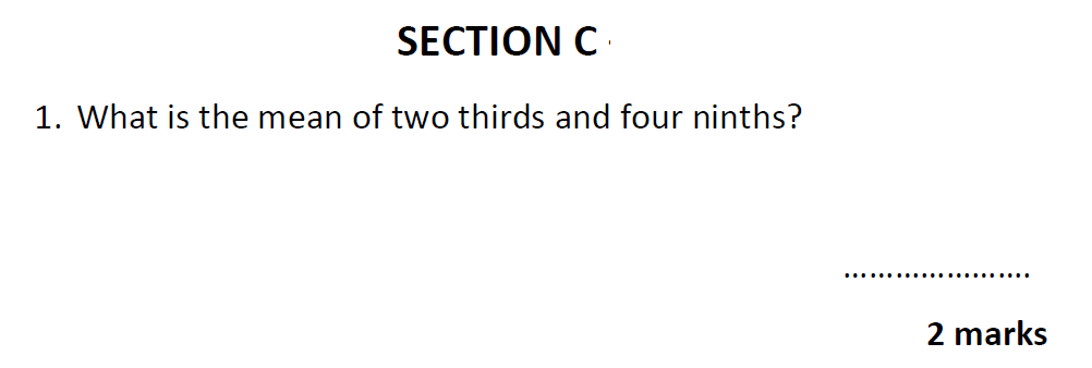 Question 21 - Christs Hospital 11 Plus Maths Entrance Examination 2023