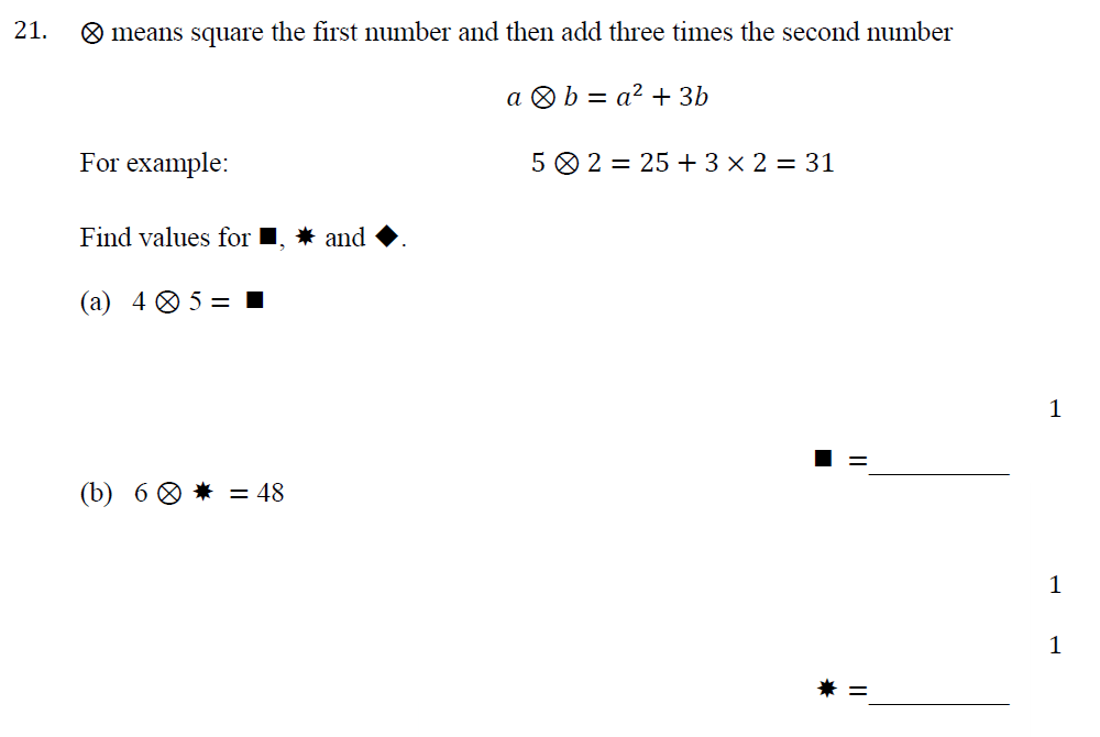 Question 21 - Withington Girls School 11+ Maths Sample Paper 2022