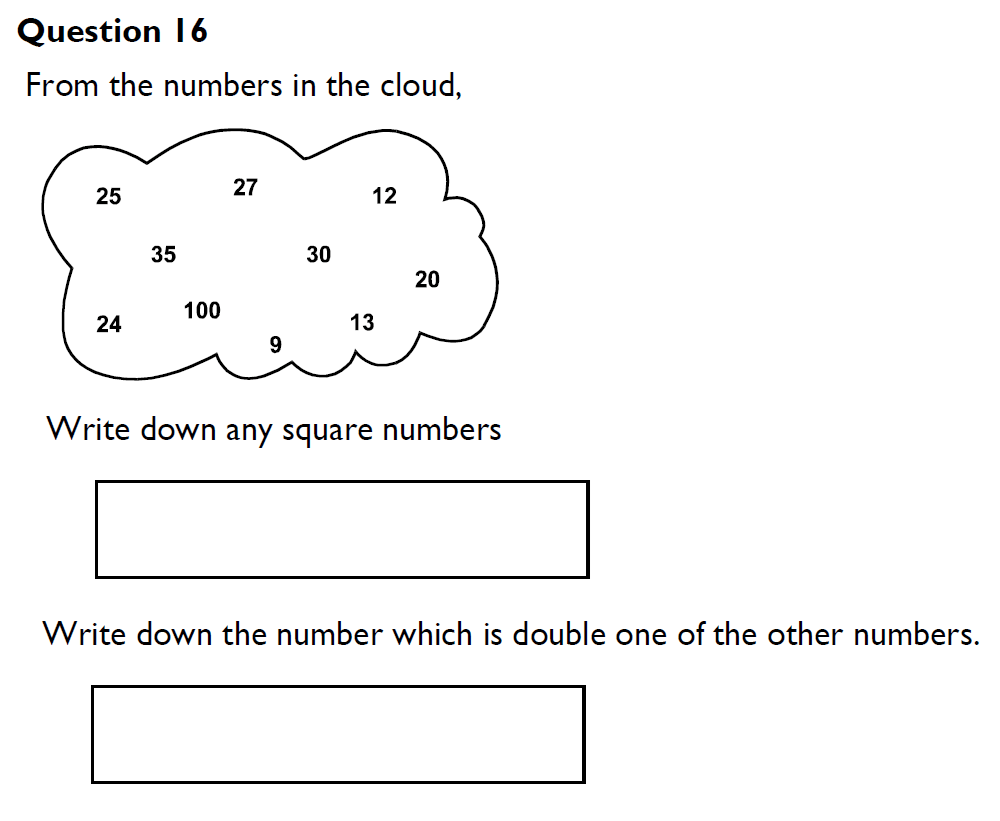 Question 22 King's High Warwick 11 Plus Maths Entrance Exam Paper