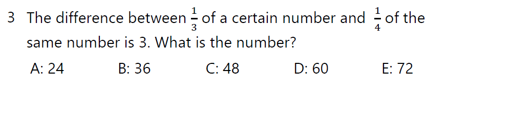 Question 23 Haileybury 11 Plus Maths Sample Assessment 3
