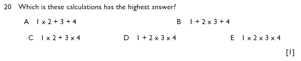 Question 25 Aldenham School 11 Plus Maths Sample Paper 2023