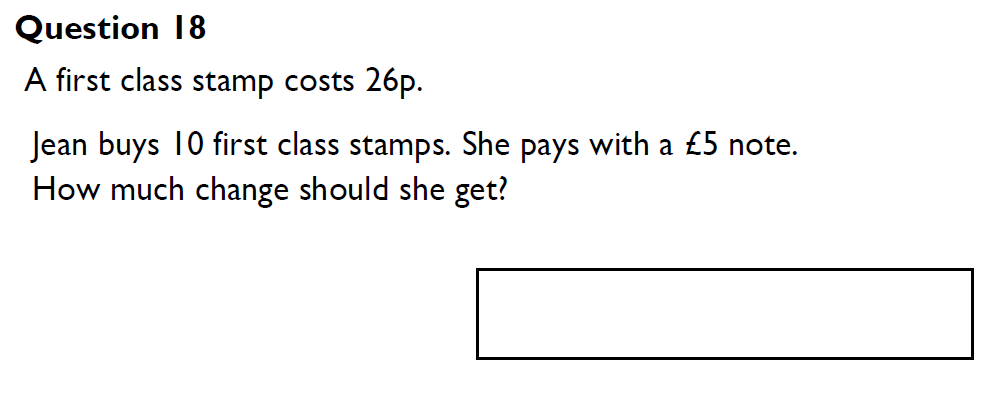 Question 25 King's High Warwick 11 Plus Maths Entrance Exam Paper