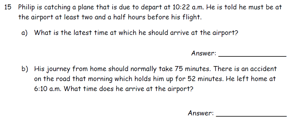 Question 26 Downside School 11 Plus Exam Maths Specimen B 2020