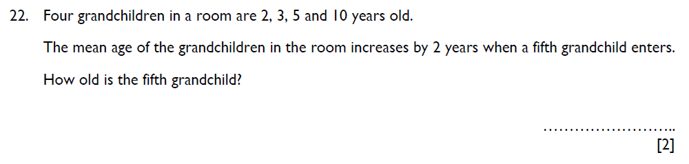 Question 28 Aldenham School 11 Plus Maths Sample Paper 2023
