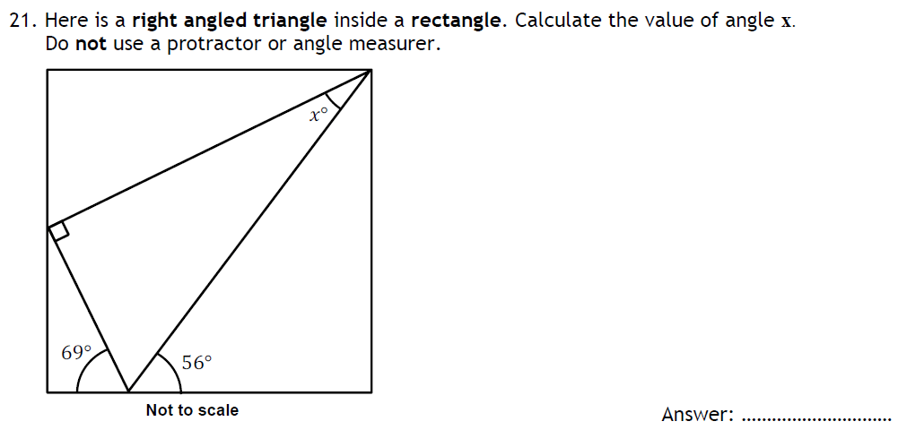 Question 30 - Reading Blue Coat School 11 Plus Maths Sample Paper