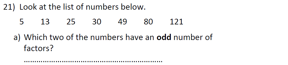 Question 30 - St Anselms College 2021 11 Plus Maths Sample Paper 1