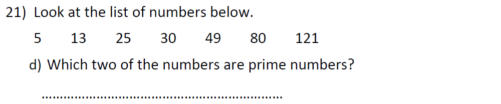 Question 33 - St Anselms College 2021 11 Plus Maths Sample Paper 1