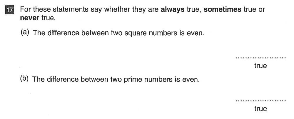 Question 34 CSSE Maths 2019 Entry Paper