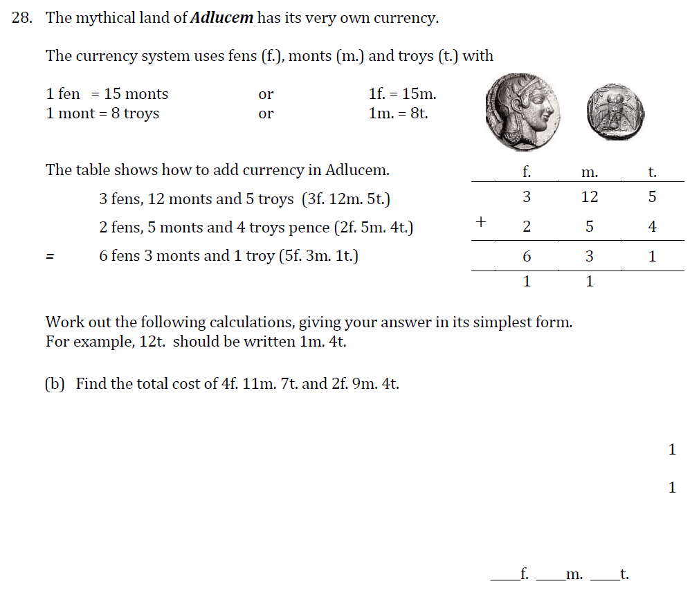 Question 34 - Withington Girls School 11+ Maths Sample Paper 2022