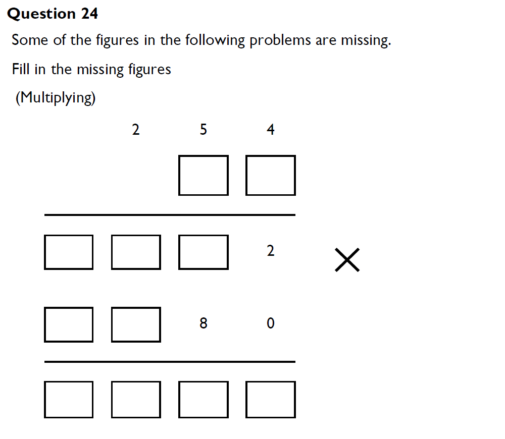 Question 35 King's High Warwick 11 Plus Maths Entrance Exam Paper