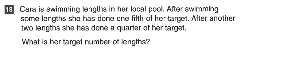 Question 36 CSSE Maths 2019 Entry Paper
