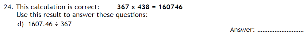 Question 38 - Reading Blue Coat School 11 Plus Maths Sample Paper