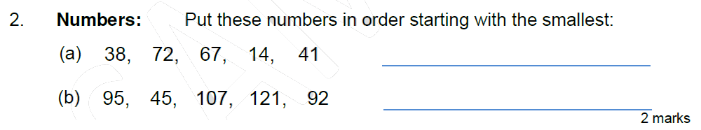 Question 02 - Stephen Perse School 7 Plus Maths Entrance Paper 1