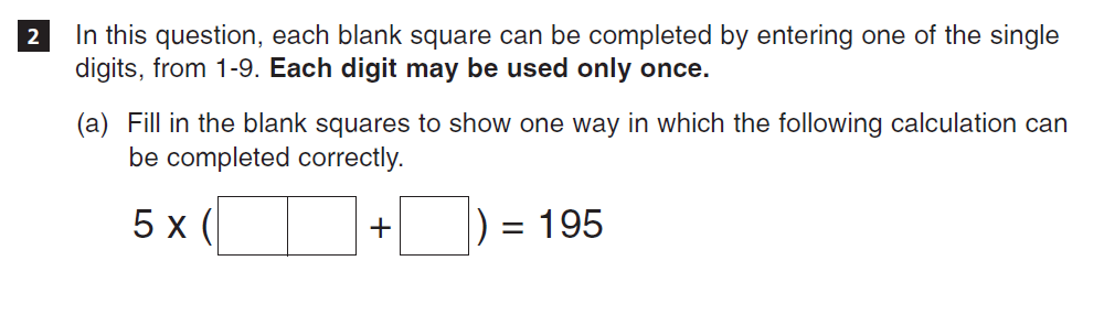 Question 04 CSSE Maths 2018 Entry Paper