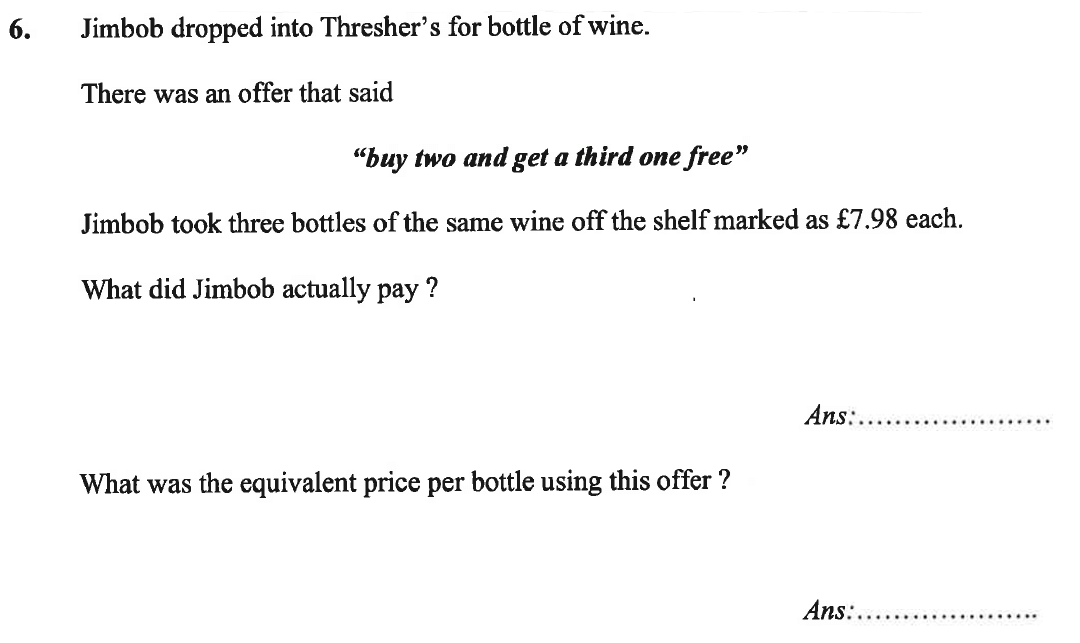 Question 40 - Caterham School 11 Plus Maths Sample Questions