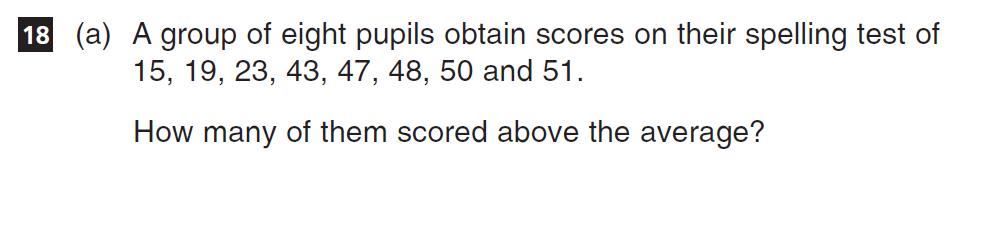 Question 48 CSSE Maths 2018 Entry Paper