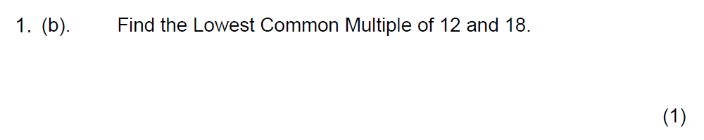 Question 02 - The Grammar School at Leeds Year 9 Entrance Maths Sample Paper