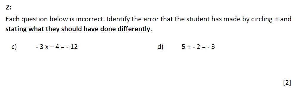 Question 03 - St Marys Crosby 13 Plus Maths Test Sample Paper