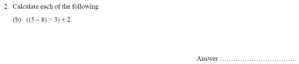 Question 08 - Oundle School - 10 Plus Maths Entrance Exam Paper 2014