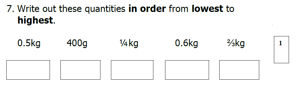 Question 08 - St Mary's School Year 6 Maths Sample Test Paper