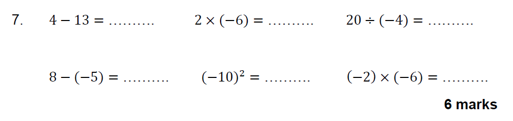 Question 14 - The Grammar School at Leeds Year 9 Entrance Maths Sample Paper