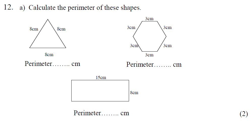Question 15 - St Mary's School Year 5 Maths Sample Test Paper