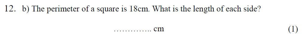 Question 16 - St Mary's School Year 5 Maths Sample Test Paper