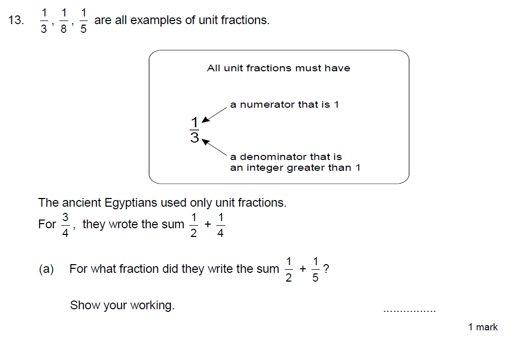 Question 28 - Truro School 13 Plus Maths Sample Paper