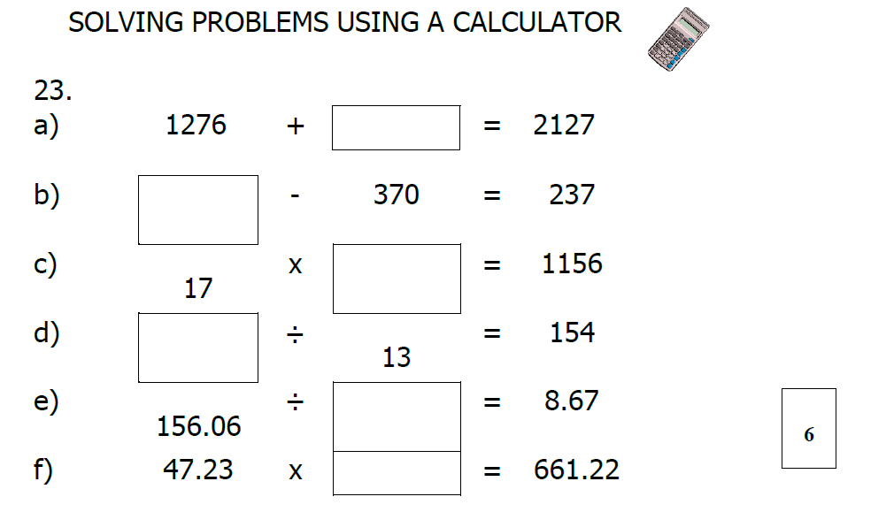 Question 33 - St Mary's School Year 6 Maths Sample Test Paper