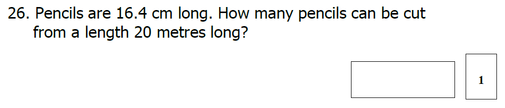 Question 36 - St Mary's School Year 6 Maths Sample Test Paper