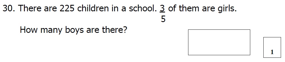 Question 40 - St Mary's School Year 6 Maths Sample Test Paper