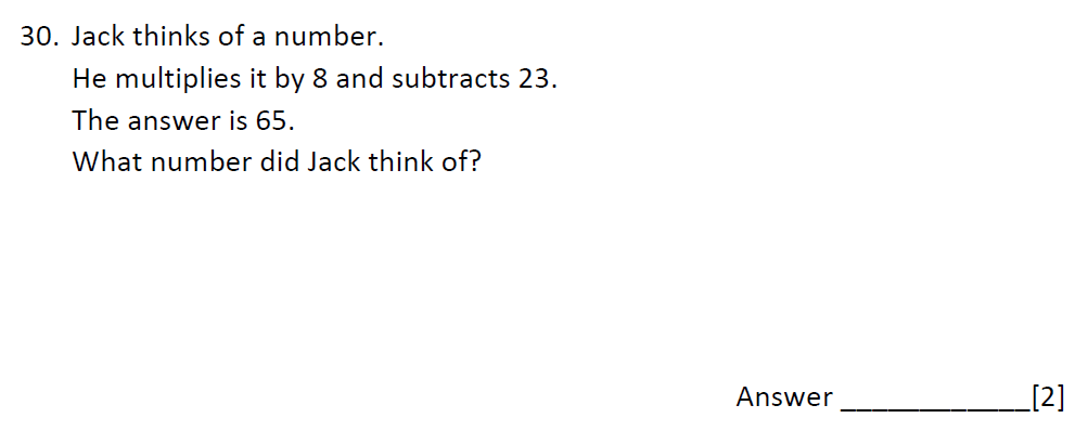Question 54 - Emanuel School - 10 Plus Maths Entrance Exam Paper 2